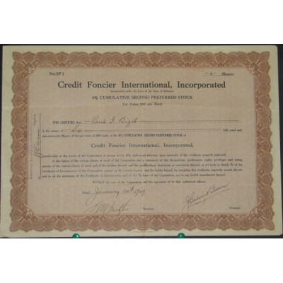 Crédit Foncier International Incorporated