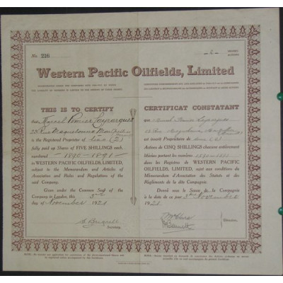 Western Pacific Oilfields Ltd