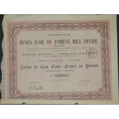 Cie des Mines d'Or du Forest Hill Divide