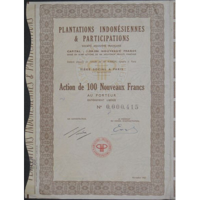 Plantations Indonésiennes & Participations