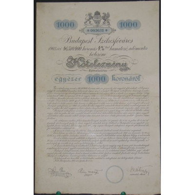 Budapest Székesfövàros 1903