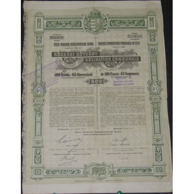 Banque Commerciale Hongroise de Pest (4 % 500 F)