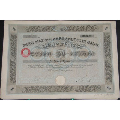 Pesti Magyar Kereskedelmi Bank Részvénye