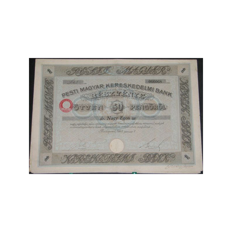 Pesti Magyar Kereskedelmi Bank Részvénye