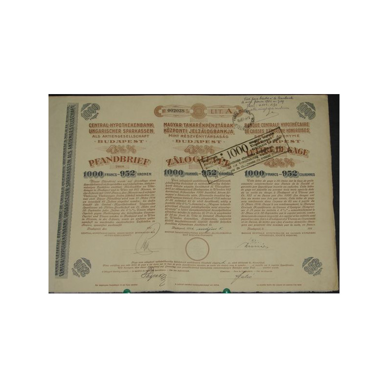 Banque Centrale Hypothécaire de Caisses d'Epargne Hongroises