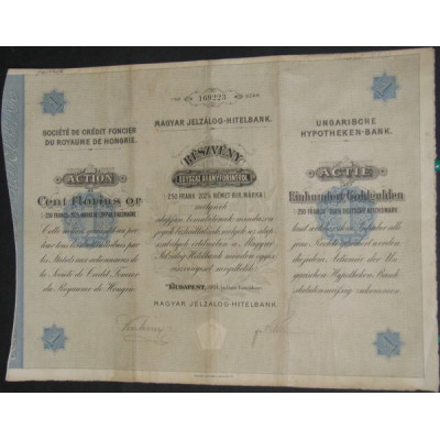 Sté de Crédit Foncier du Royaume de Hongrie (100 Fl Or)