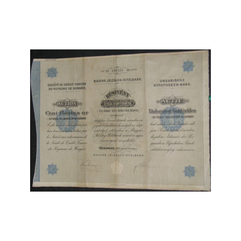 Sté de Crédit Foncier du Royaume de Hongrie (100 Fl Or)