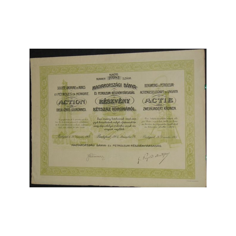 S.A. de Mines et Pétroles en Hongrie