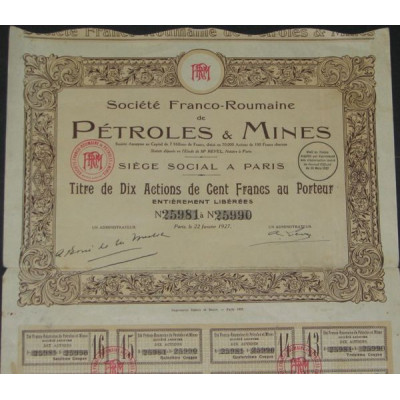 S.A. Franco-Roumaine de Pétroles & Mines