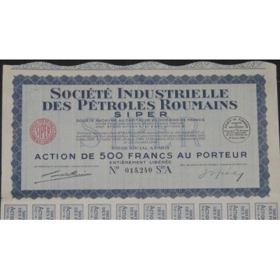 Sté Indust. Des Pétroles Roumains SIPER (1)