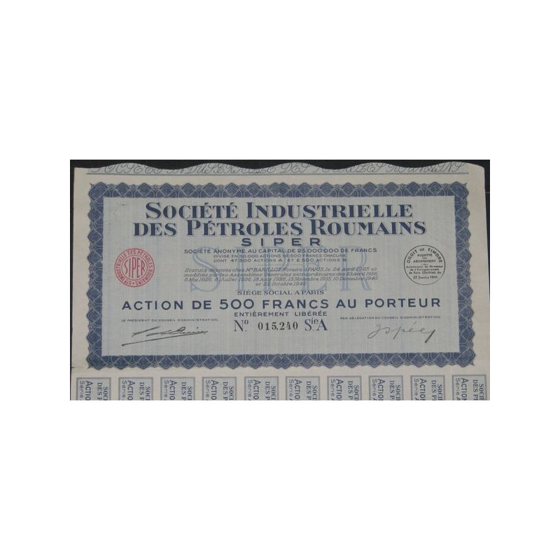 Sté Indust. Des Pétroles Roumains SIPER (1)