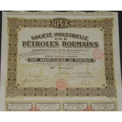 Sté Indust. Des Pétroles Roumains SIPER (PB)