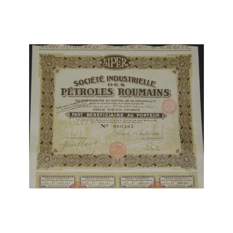 Sté Indust. Des Pétroles Roumains SIPER (PB)