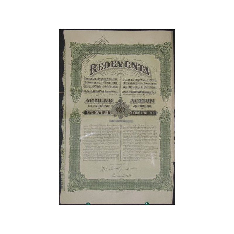 Redeventa - S.A. pour l'Exploitation et le Commerce des Produits du Soussol (1 Act)