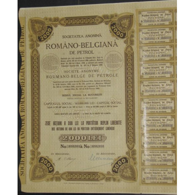 Româno-Belgiana de Petrol (10 Act 200 Lei)