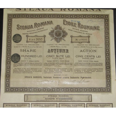 Etoile Roumaine - S.A. pour l'Industrie du Pétrole