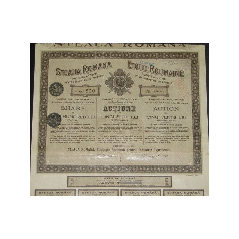 Etoile Roumaine - S.A. pour l'Industrie du Pétrole