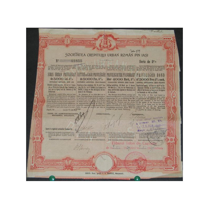 Societatea Creditului Urban Roman Din Iasi