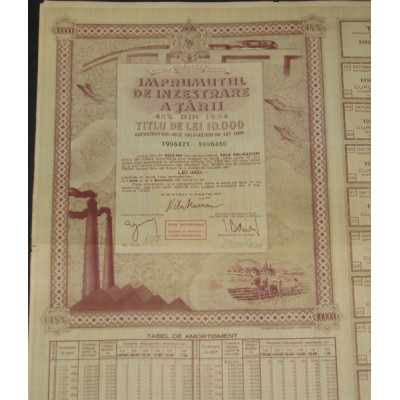 Imprumutul de Inzestrare a Tarii 4 1/2 % din 1934 (10000 Lei)