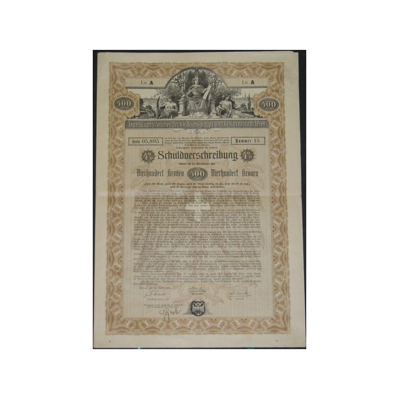 Emprunt de la Ville de Vienne