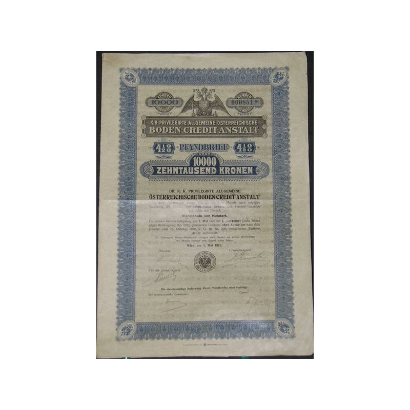 Die K.K. Privilegirte Allgemeine Osterreichische Boden-Credit-Anstalt 4 1/2 %