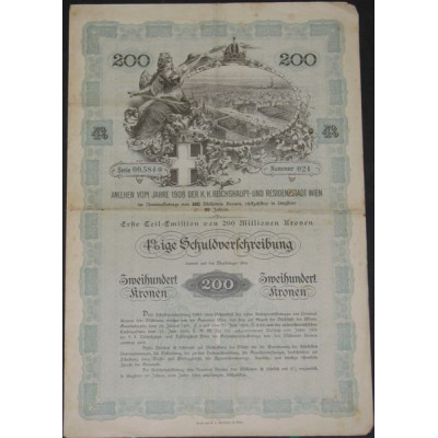K.K. Reichshaupt une Residenzstadt Wien 1908 4 %
