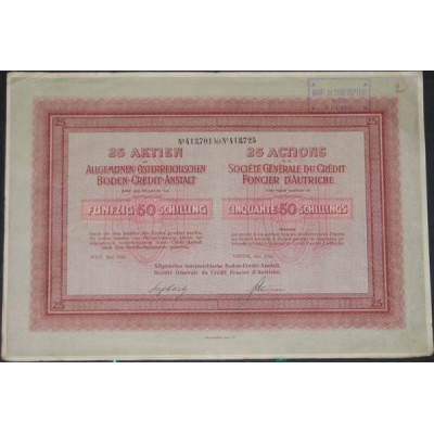Sté Gale du Crédit Foncier d'Autriche (25 Act)