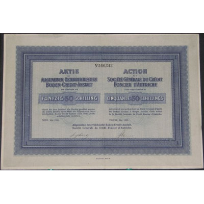 Sté Gale du Crédit Foncier d'Autriche (1 Act)