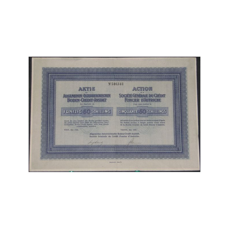 Sté Gale du Crédit Foncier d'Autriche (1 Act)