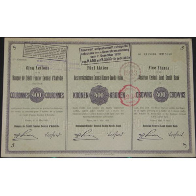 Banque de Crédit Foncier Central d'Autriche (400Cr - 5 Act)(2)