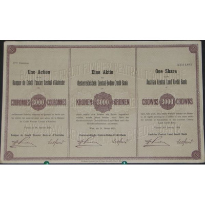 Banque de Crédit Foncier Central d'Autriche (3000Cr - 1 Act)