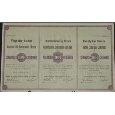 Banque de Crédit Foncier Central d'Autriche (3000Cr - 25 Act)