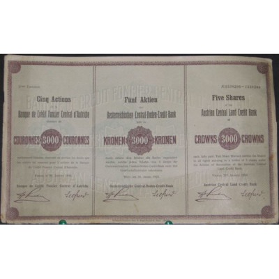 Banque de Crédit Foncier Central d'Autriche (3000Cr - 5 Act)