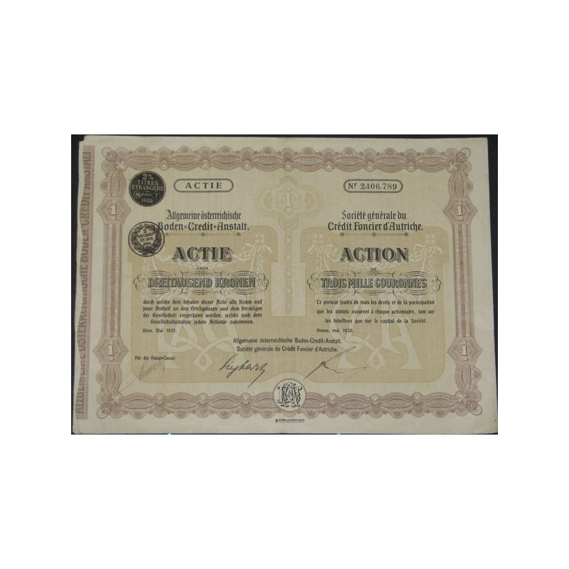 Sté Gale du Crédit Foncier d'Autriche