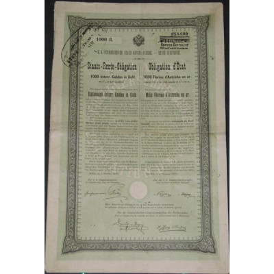 K.K. Osterreichische Staats-Renten-Anleihe - Rente d'Autriche (1000 florins)