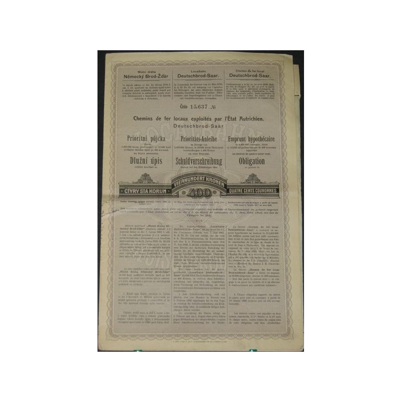 Chemins de Fer Locaux Exploités par l'Etat Autrichien - Emprunt hypothécaire (2)