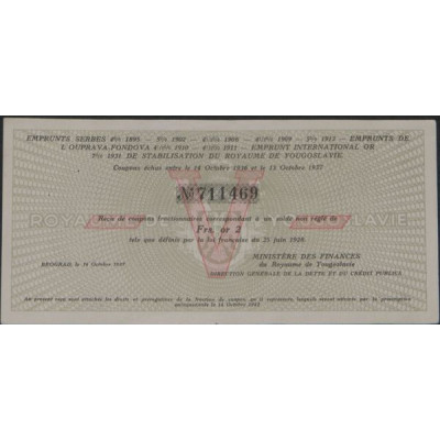 Emprunts Serbes 4 % 1895 - 5 % 1902 ….. (Frs or 2)