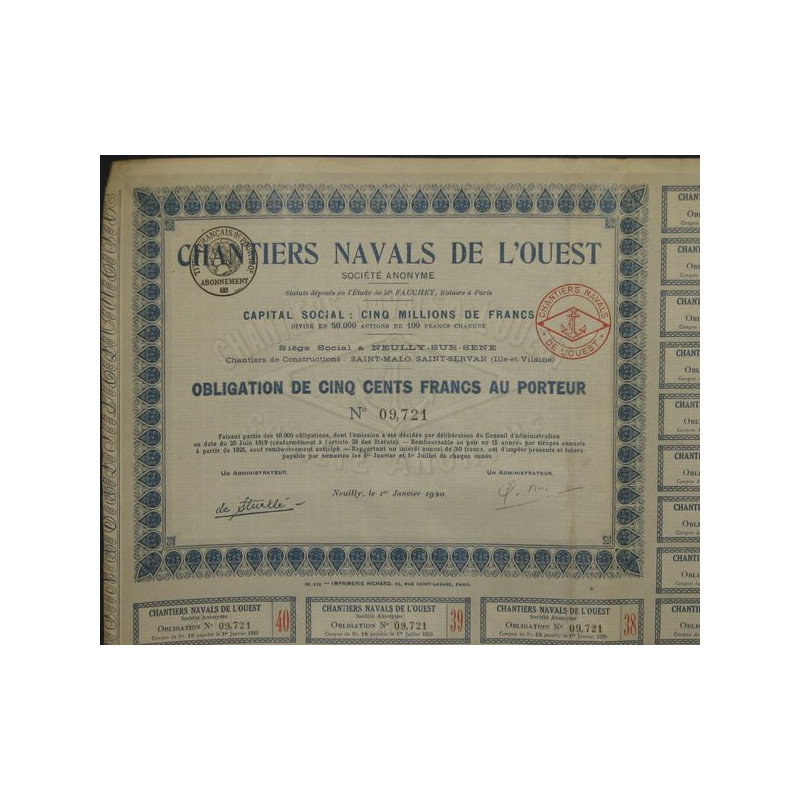 Chantiers Navals de l'Ouest (Obl 500 F)