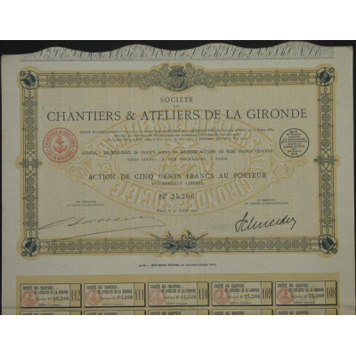 Sté des Chantiers & Ateliers de la Gironde (1916)