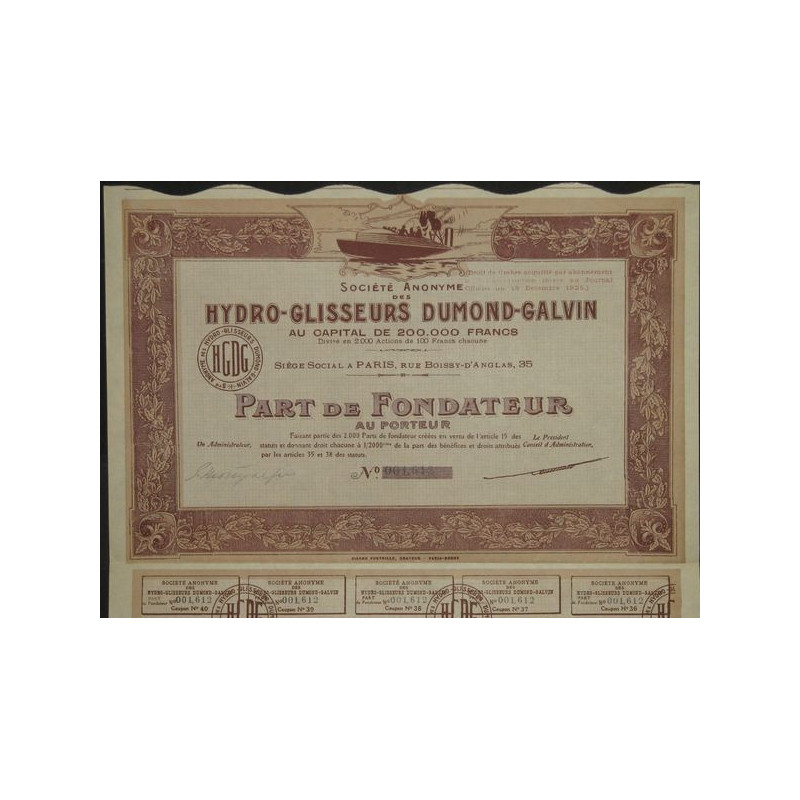 S.A. des Hydro-Glisseurs Dumond-Galvin