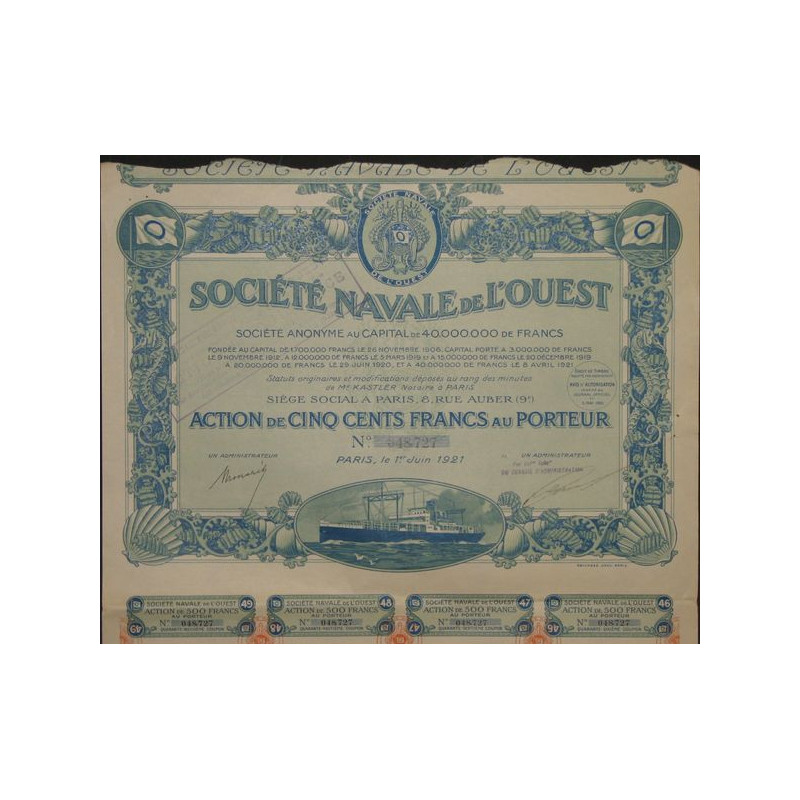 Sté Navale de l'Ouest (Act 1921)
