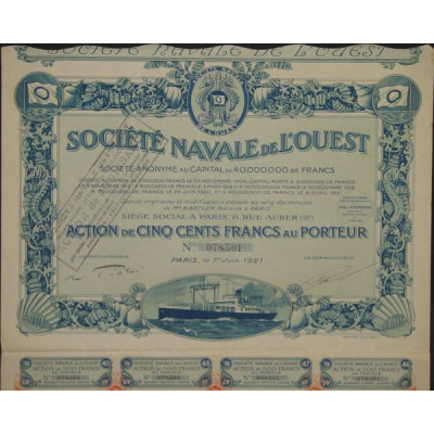 Sté Navale de l'Ouest (Act 1920)