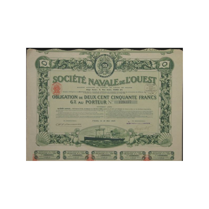 Sté Navale de l'Ouest (Obl)