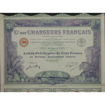 Cie des Chargeurs Français (Act Privil. 100 F)