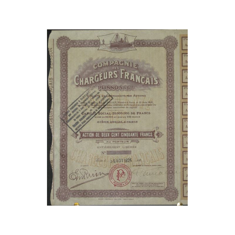 Cie des Chargeurs Français - Plisson & Cie