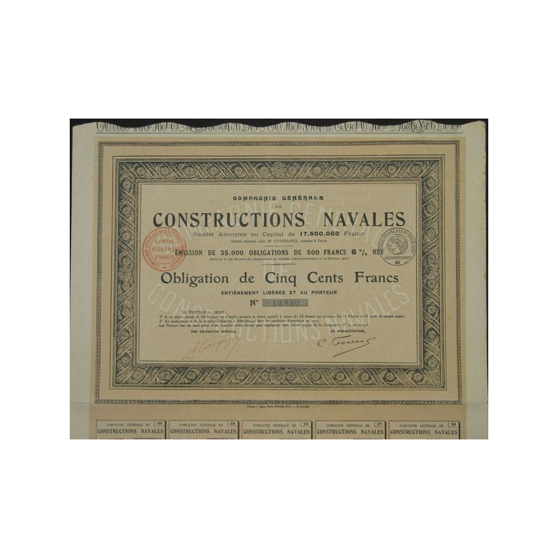Cie Générale de Constructions Navales (Obl)