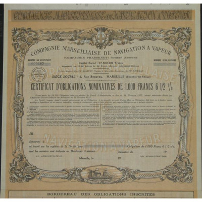 Cie Marseillaise de Navigation à Vapeur (blanquette)