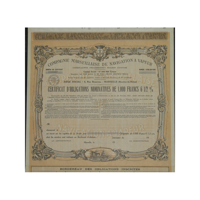 Cie Marseillaise de Navigation à Vapeur (blanquette)