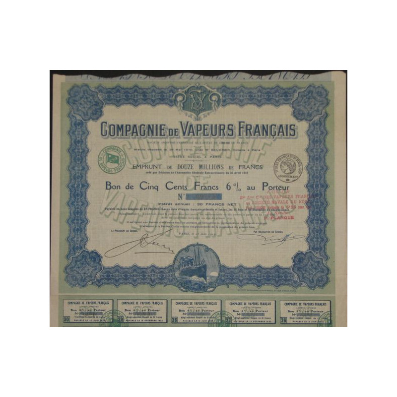 Cie de Vapeurs Français (Bon)
