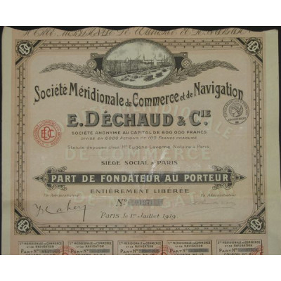 Sté Méridionale de Commerce et de Navigation E. Déchaud & Cie